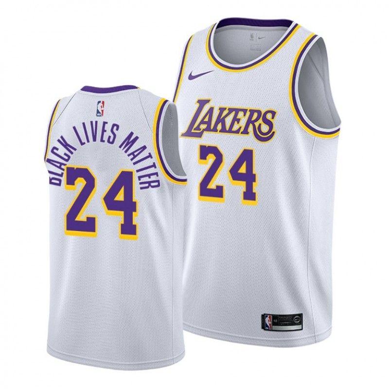 Men Kobe Bryant Los Angeles Lakers Black Lives Matter 2020 Statement NBA Jersey->->NBA Jersey